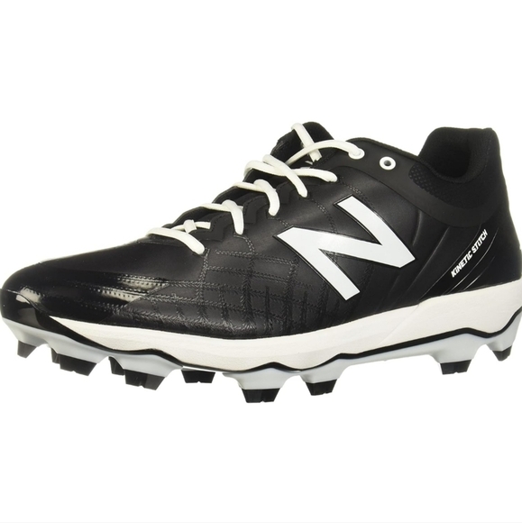 LAST PAIR New Balance Men\'s 4040 V5 TPU Molded Baseball Shoe, Black/White main image 4